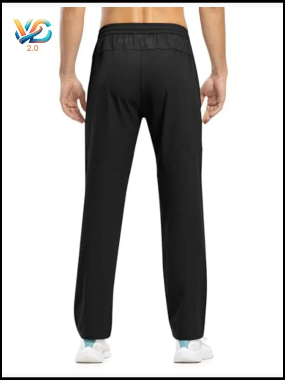 Men's Lightweight Hiking Travel Pants Athletic Outdoor Elastic Waist Water